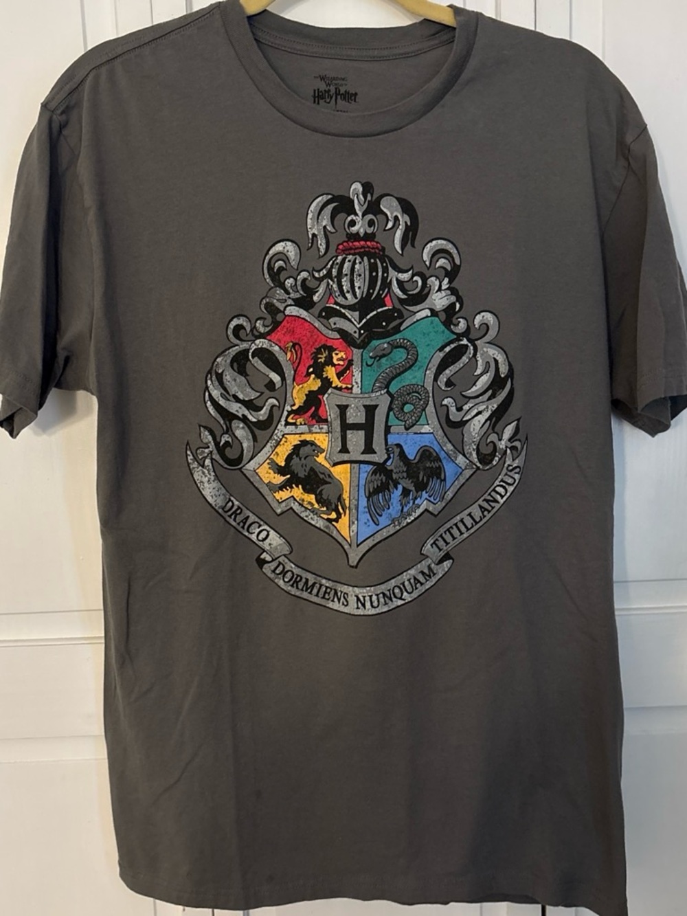 Warner Bros. Harry Potter Logo Tee - Gray with Black Print